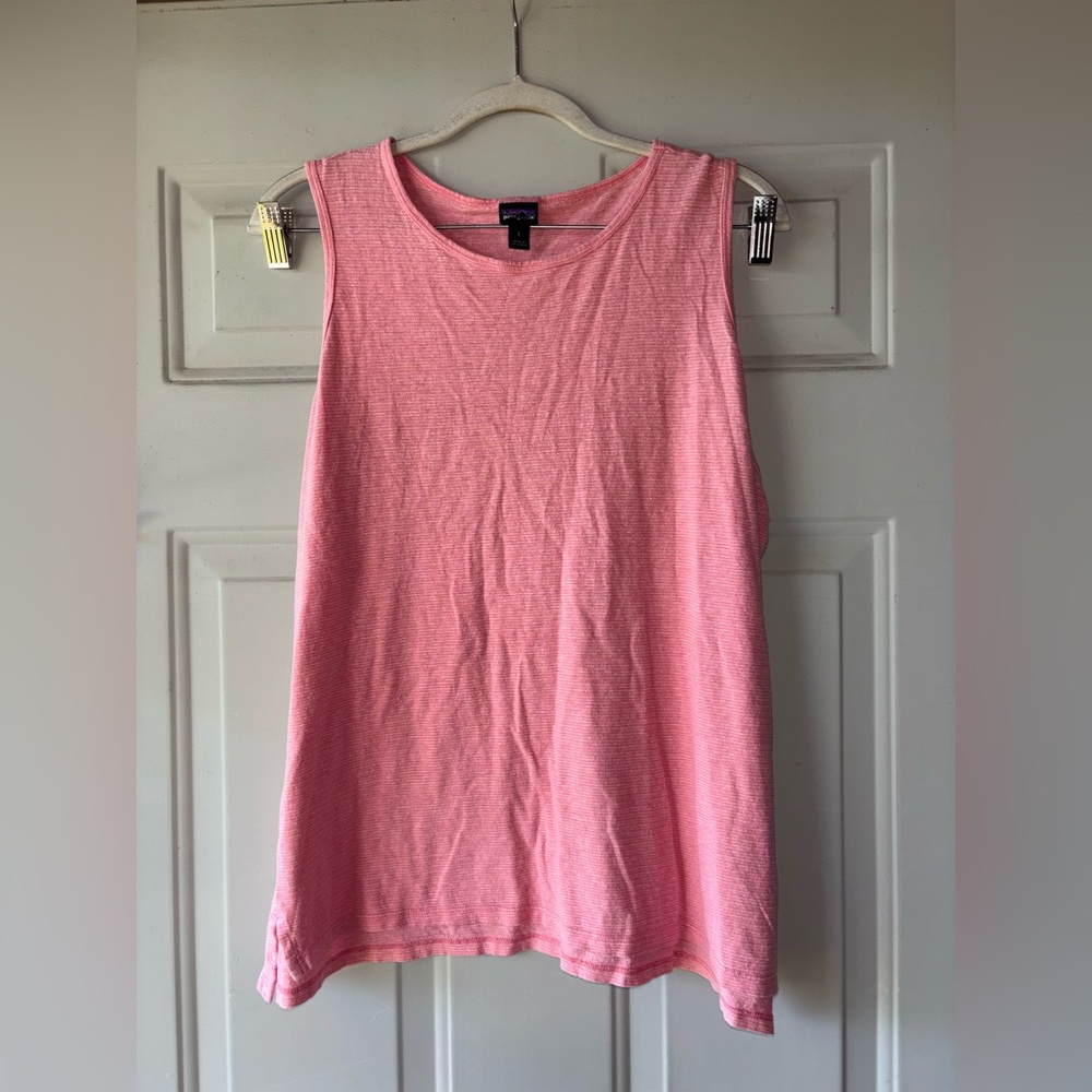Patagonia pink slub knit tank top size L
